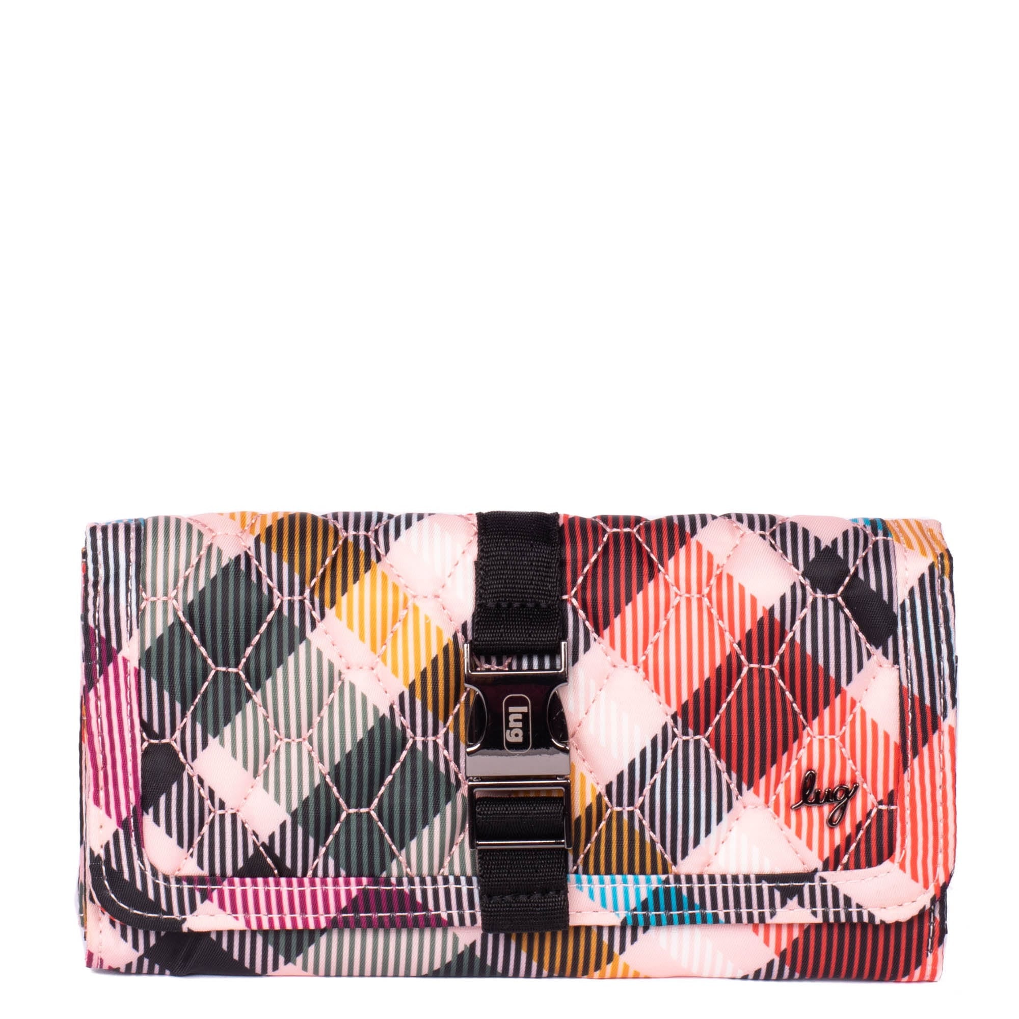 Throttle RFID Wallet - PINK PLAID - Throttle_PinkPlaid_01